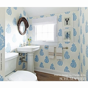 Schumacher Madras Paisley Wallpaper 