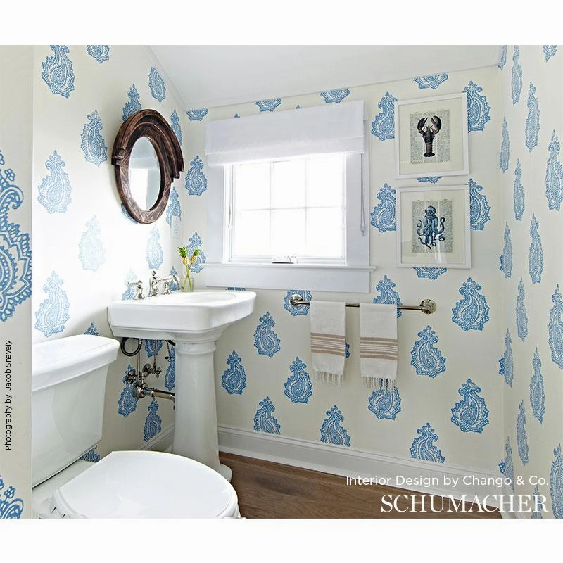 Schumacher Madras Paisley Wallpaper 