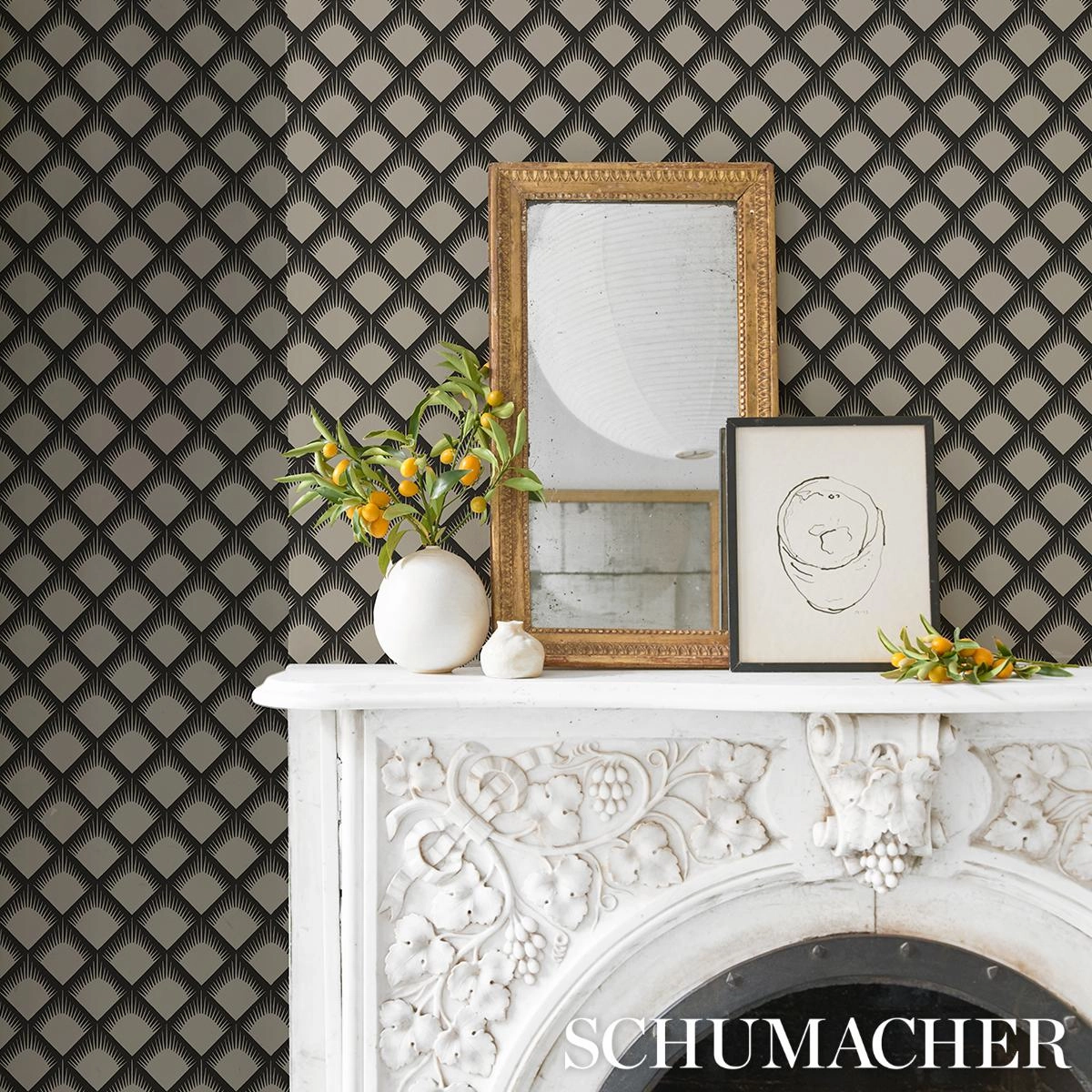 Schumacher Maize Print Wallpaper 