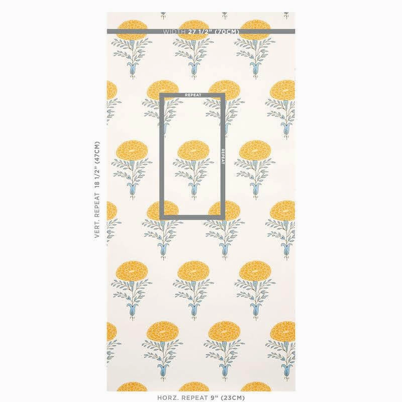 Schumacher Marigold Wallpaper