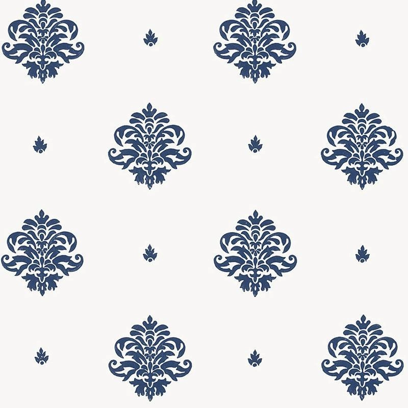 Schumacher Mayla Damask Wallpaper 