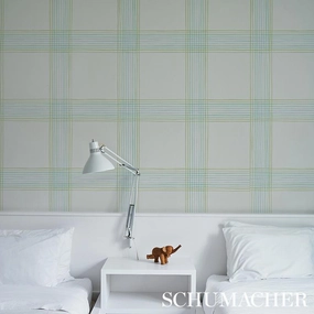 Schumacher Minerva Plaid Print Wallpaper 