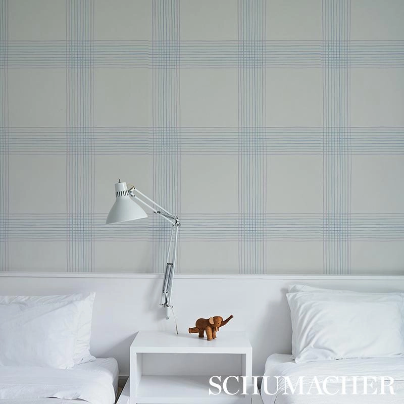 Schumacher Minerva Plaid Print Wallpaper