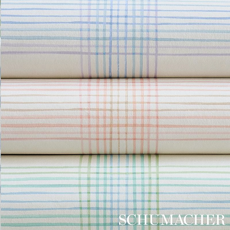 Schumacher Minerva Plaid Print Wallpaper