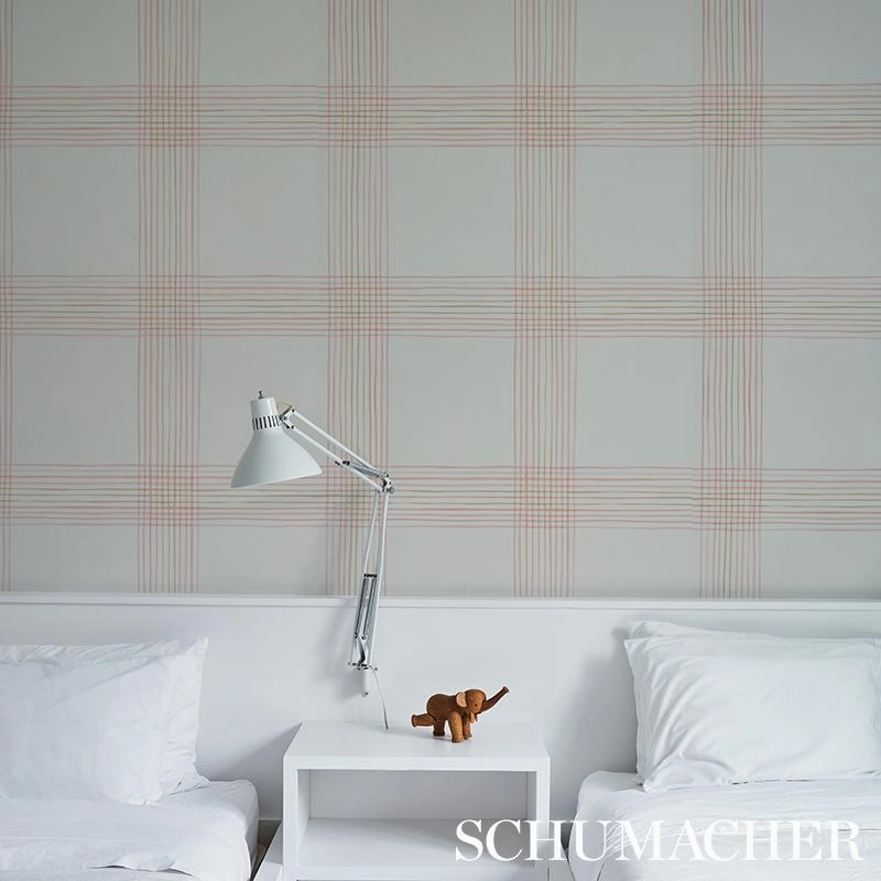 Schumacher Minerva Plaid Print Wallpaper