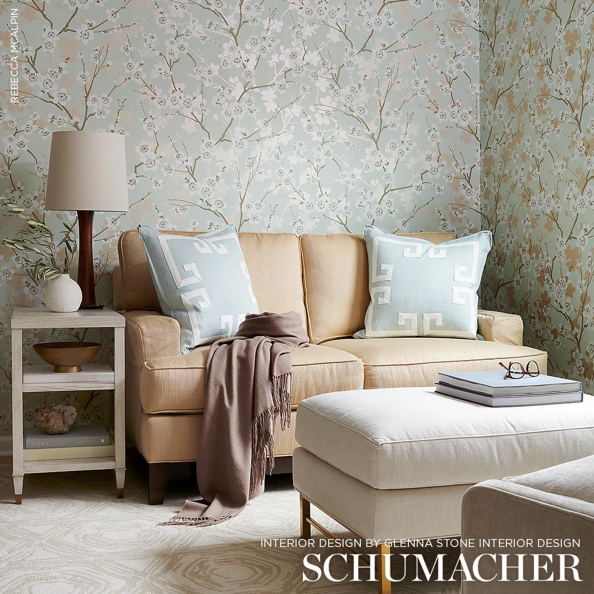 Schumacher Ming Cherry Blossom Wallpaper 