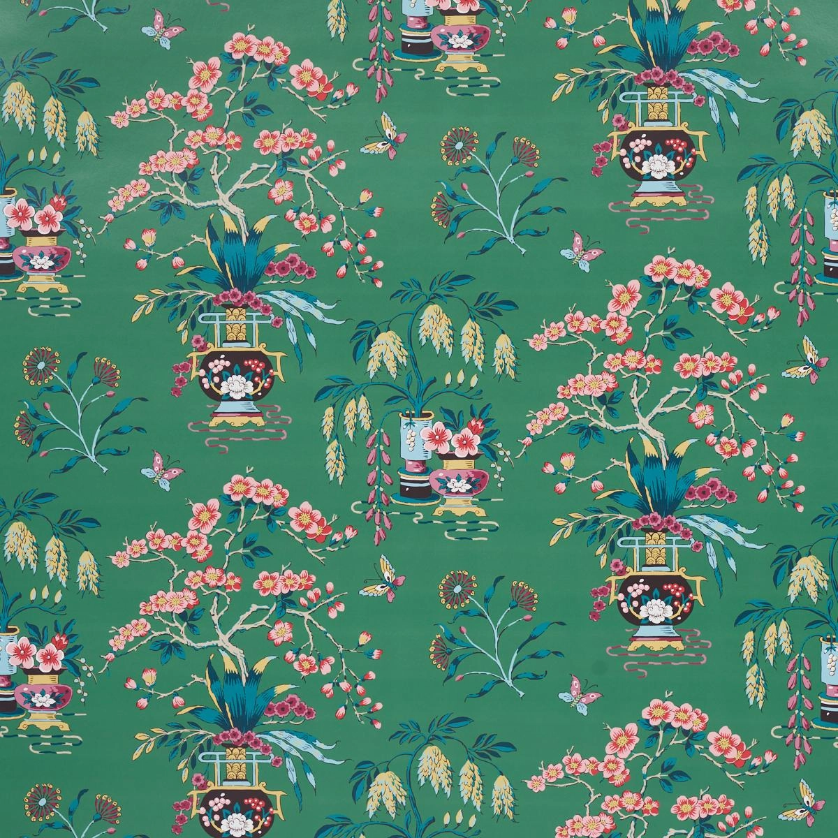 Schumacher Ming Vase Wallpaper