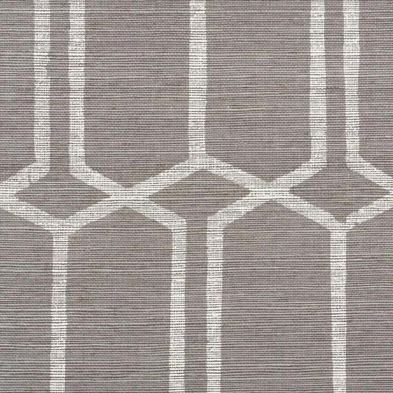 Schumacher Modern Trellis Sisal Wallpaper