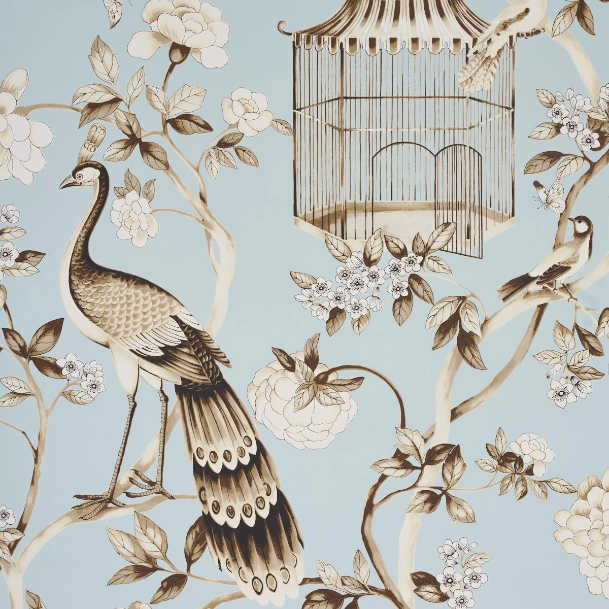 Schumacher Oiseaux Et Fleurs Wallpaper