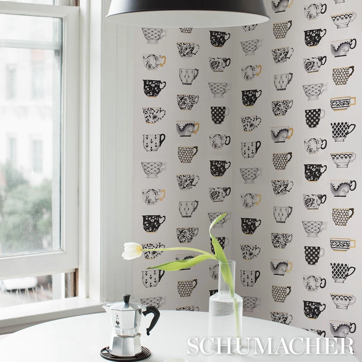 Schumacher Onie's Teacups Wallpaper 