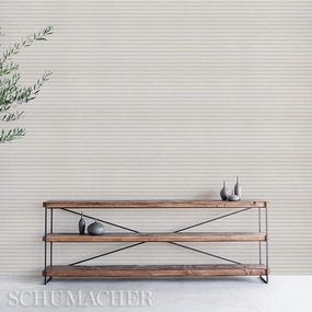 Schumacher Oxnard Linen Paperweave Wallpaper 