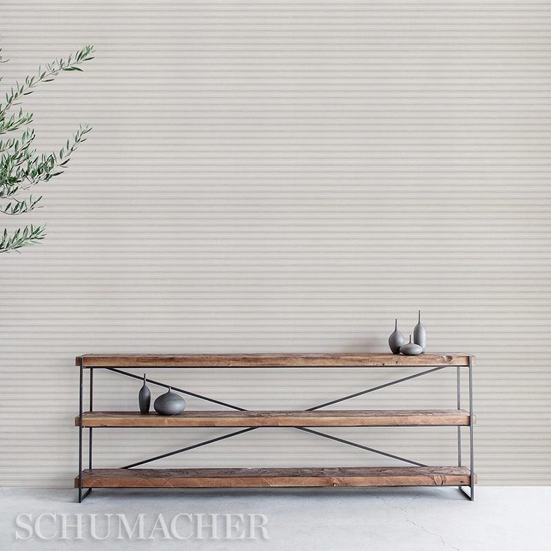 Schumacher Oxnard Linen Paperweave Wallpaper 
