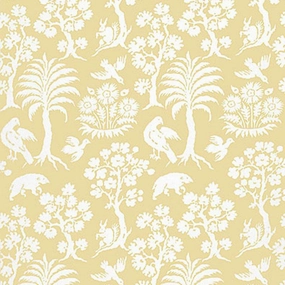 Schumacher Palm Damask Wallpaper 
