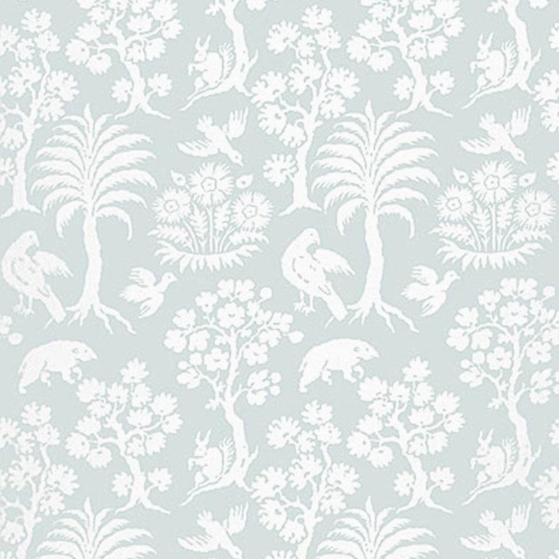 Schumacher Palm Damask Wallpaper