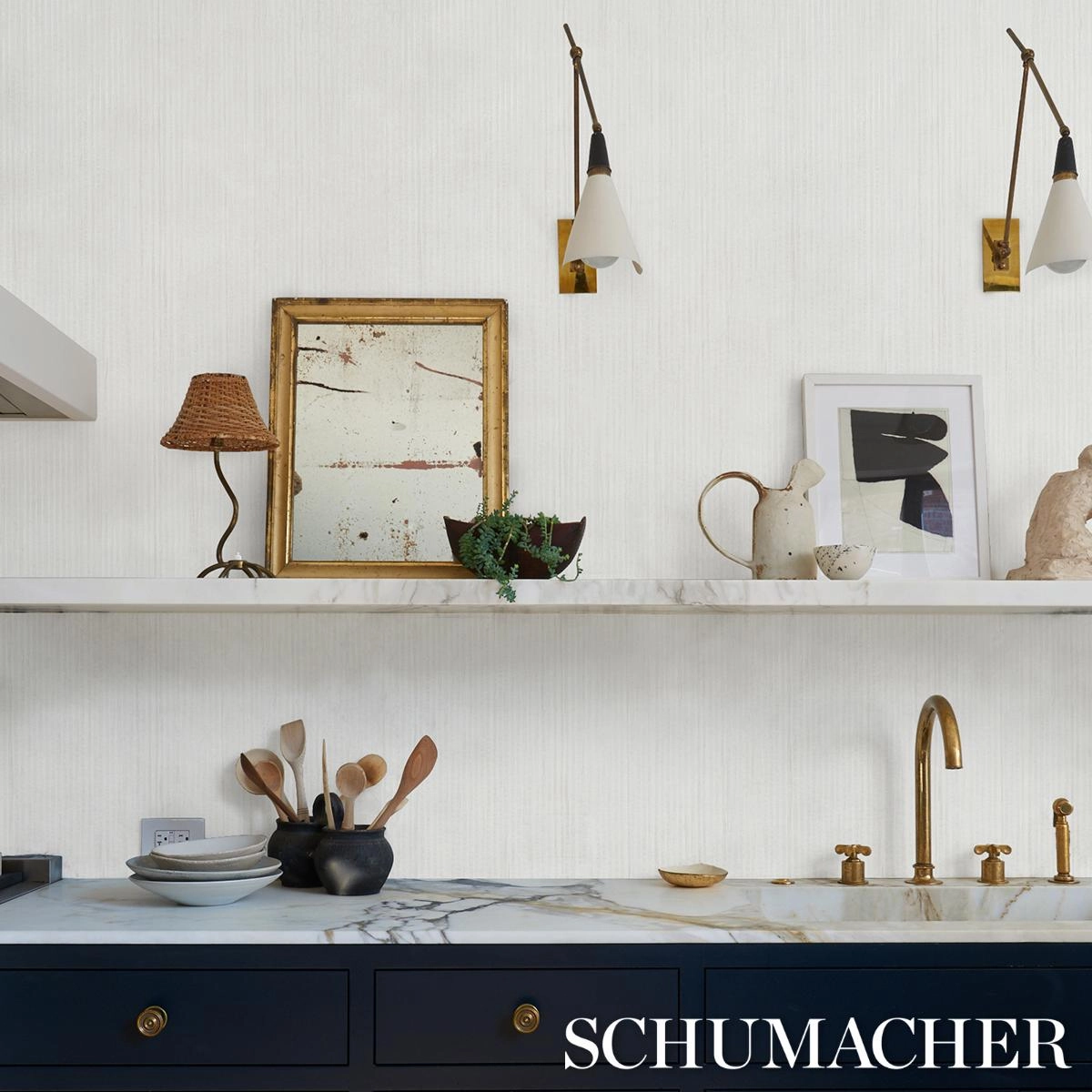 Schumacher Paper Stripe Wallpaper 