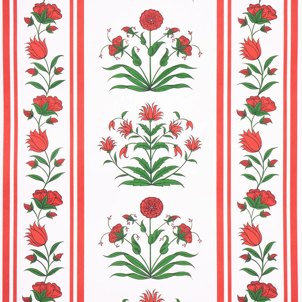 Schumacher Poppy Stripes Wallpaper