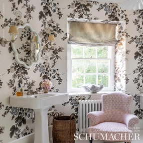 Schumacher Pyne Hollyhock Wallpaper 