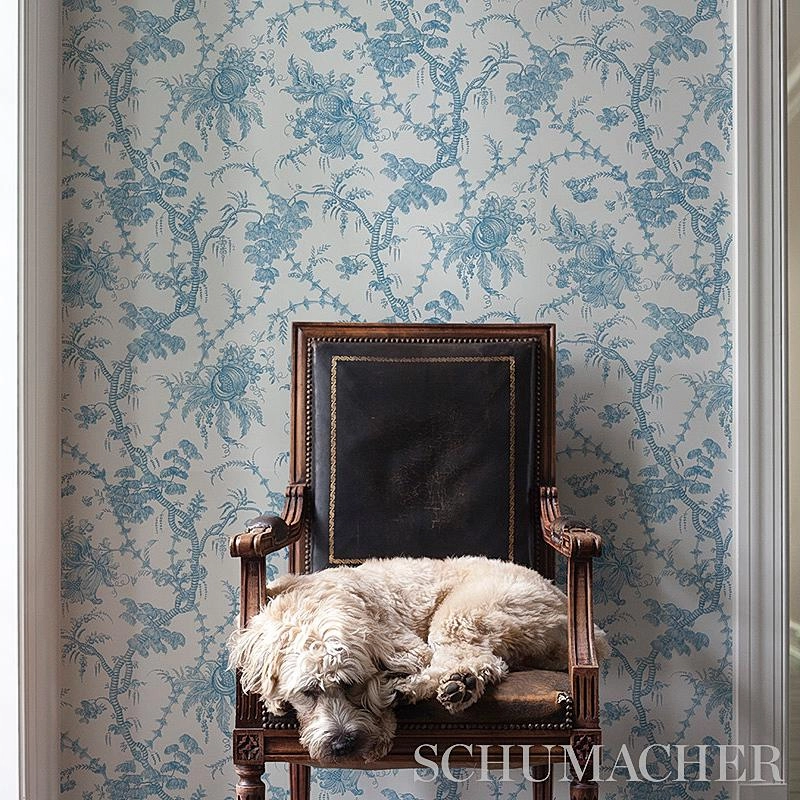 Schumacher San Cristobal Toile Wallpaper 