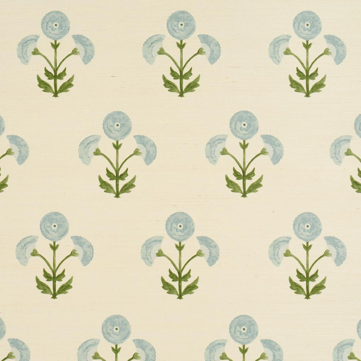 Schumacher Saranda Flower Sisal Wallpaper