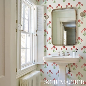 Schumacher Saranda Flower Wallpaper 