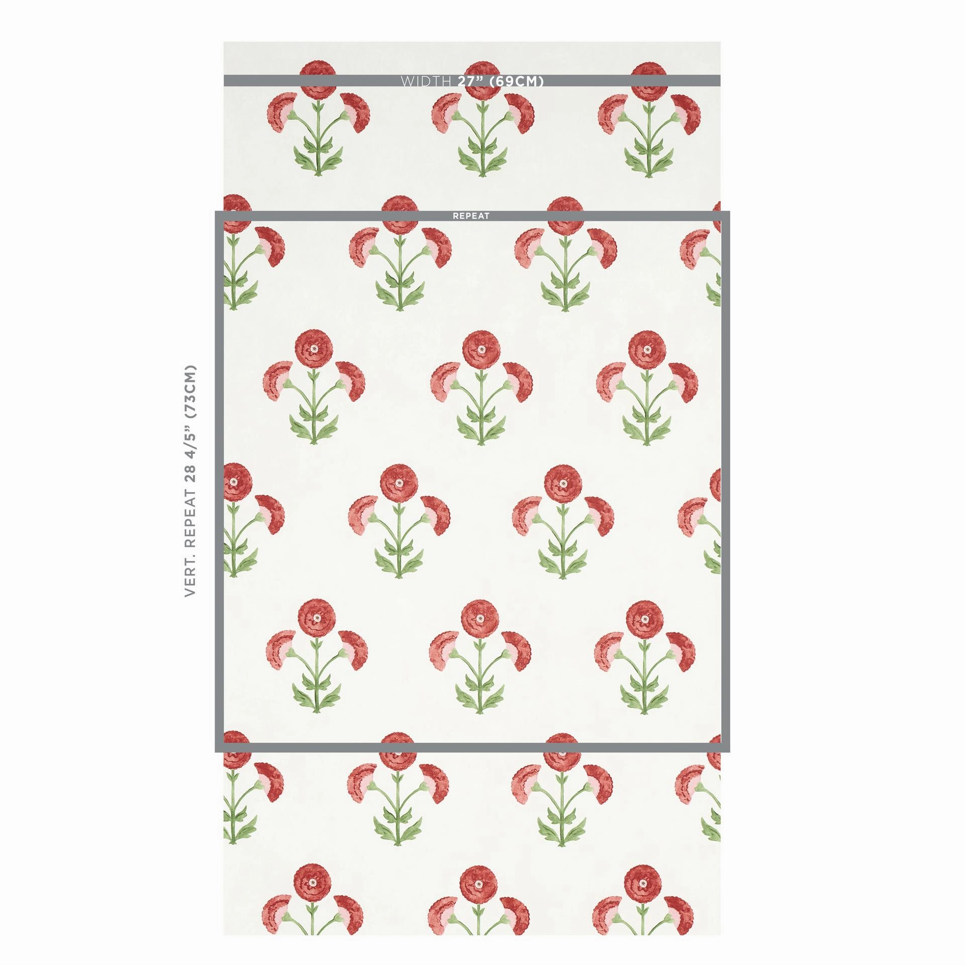 Schumacher Saranda Flower Wallpaper