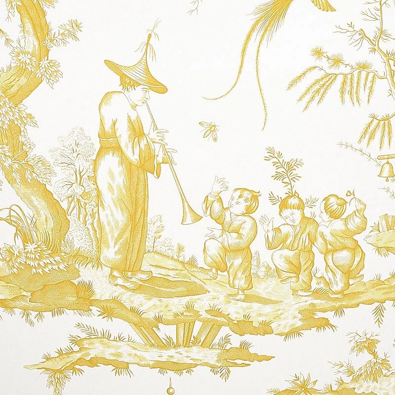 Schumacher Shengyou Toile Wallpaper