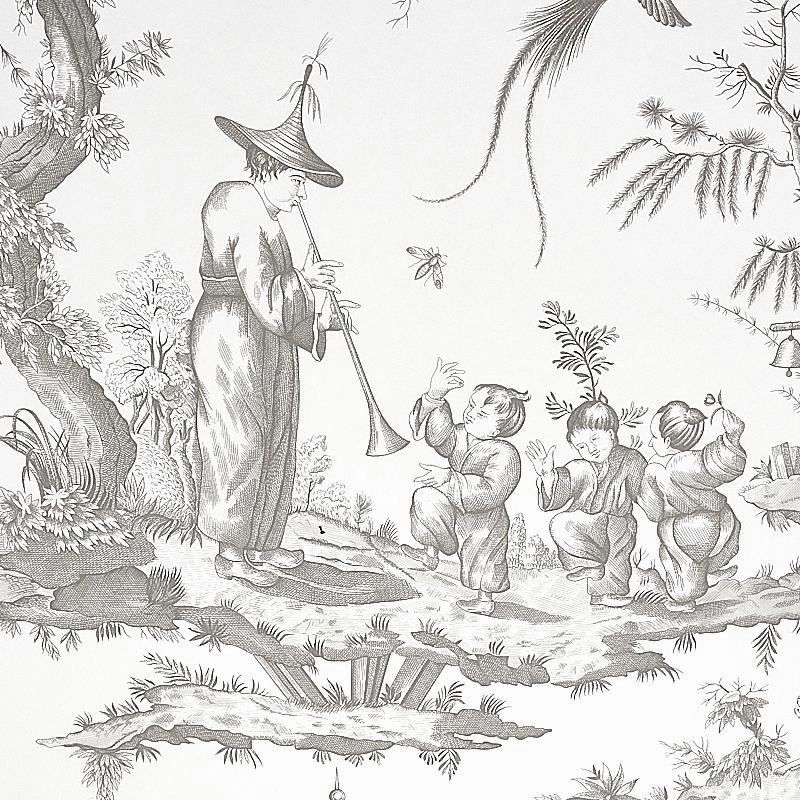 Schumacher Shengyou Toile Wallpaper