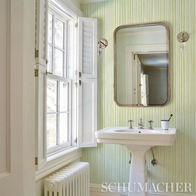 Schumacher Sketched Stripe Wallpaper 