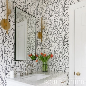 Schumacher Solandra Vine Wallpaper 