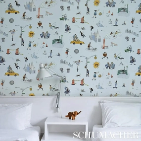 Schumacher Street Scenes Peel & Stick Wallpaper 