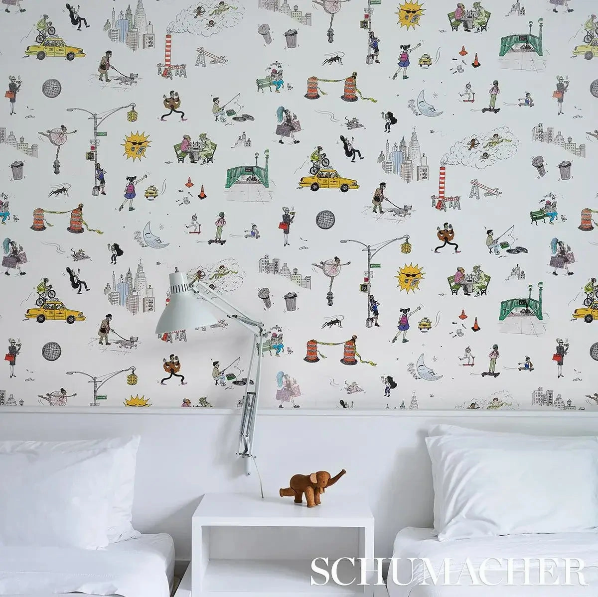 Schumacher Street Scenes Peel & Stick Wallpaper