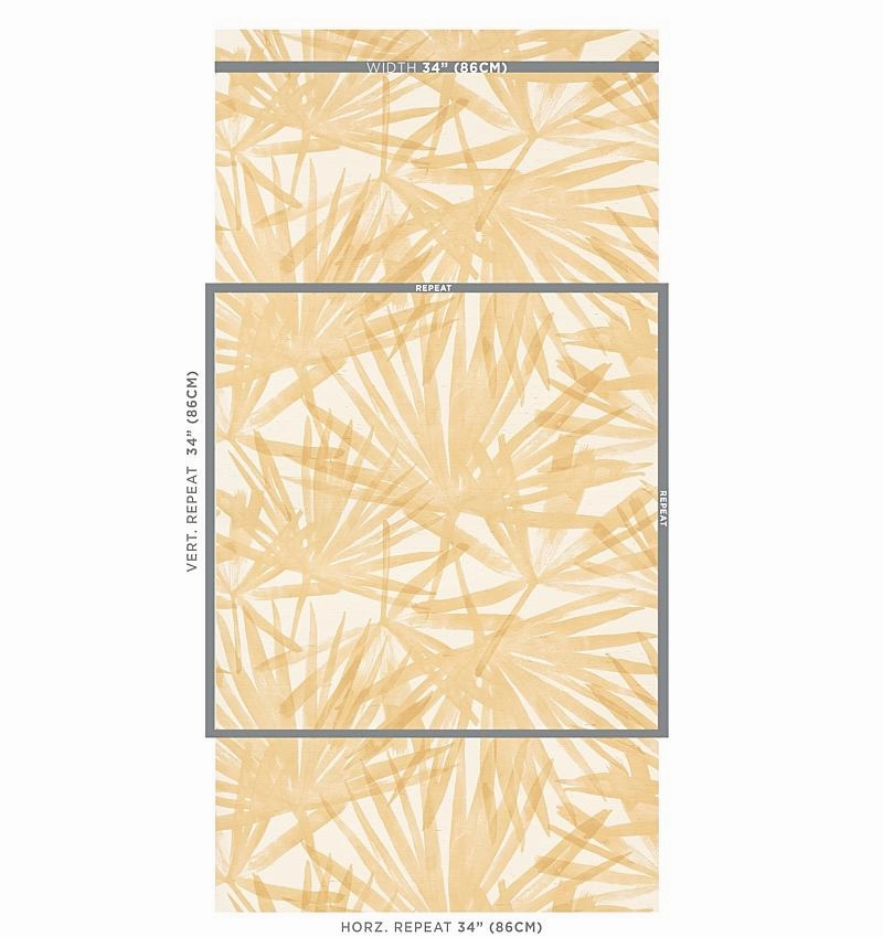 Schumacher Sunlit Palm Sisal Wallpaper