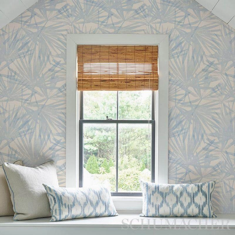 Schumacher Sunlit Palm Sisal Wallpaper 