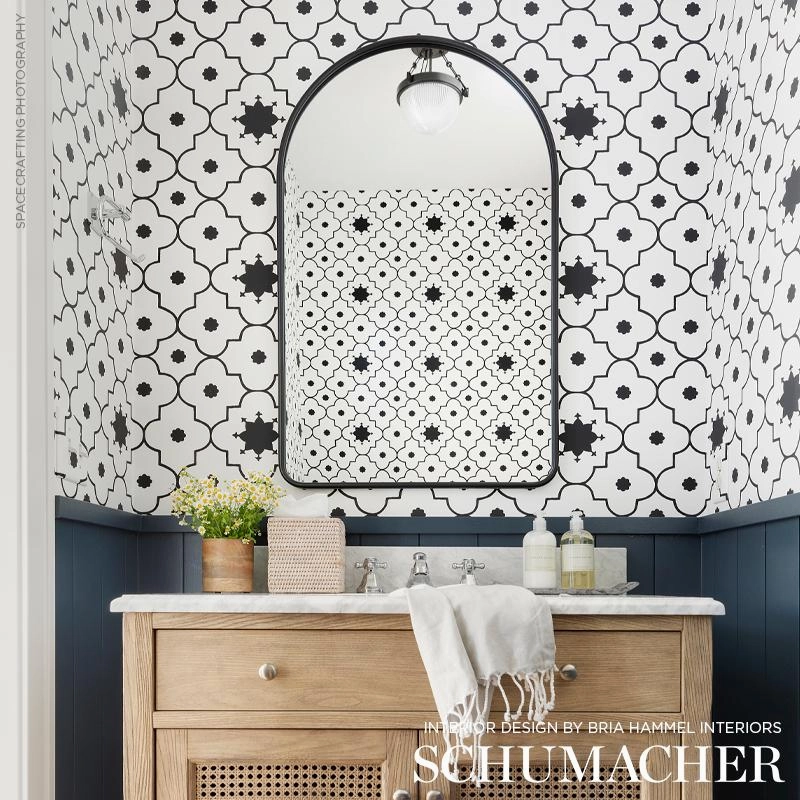 Schumacher Taj Trellis Wallpaper 