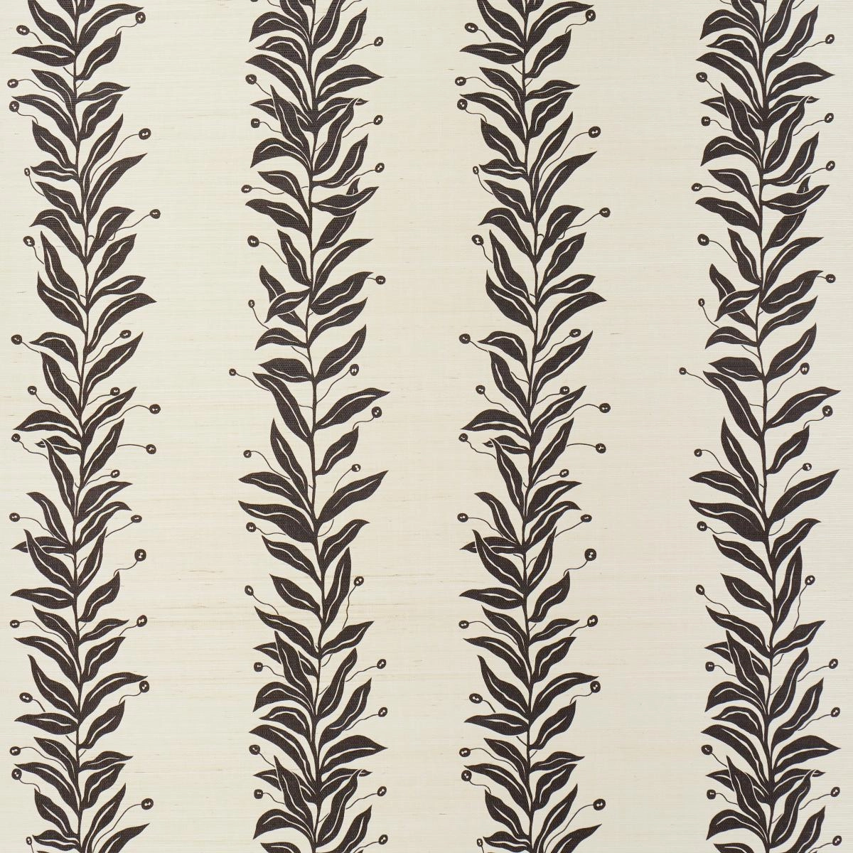 Schumacher Tendril Stripe Sisal Wallpaper