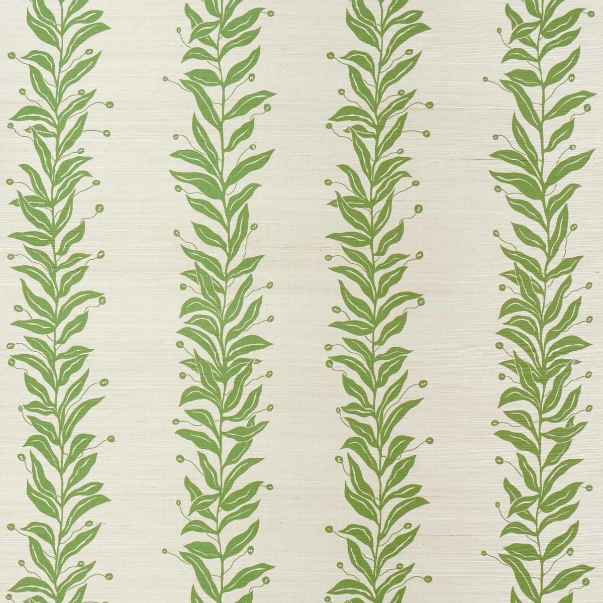 Schumacher Tendril Stripe Sisal Wallpaper