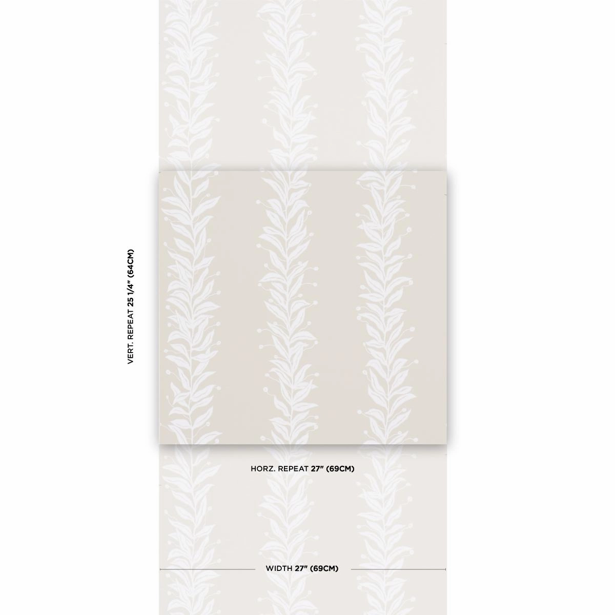 Schumacher Tendril Stripe Wallpaper