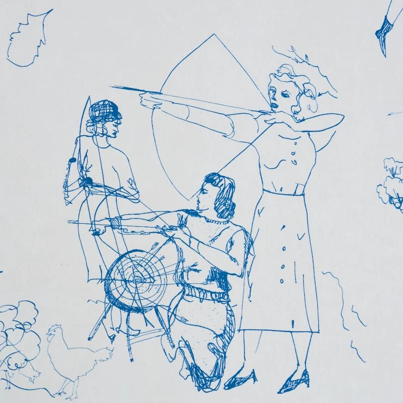 Schumacher Toile De Femmes Wallpaper