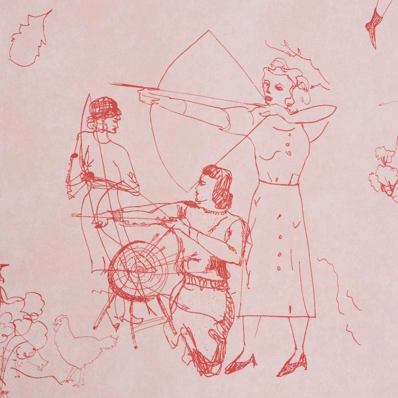 Schumacher Toile De Femmes Wallpaper