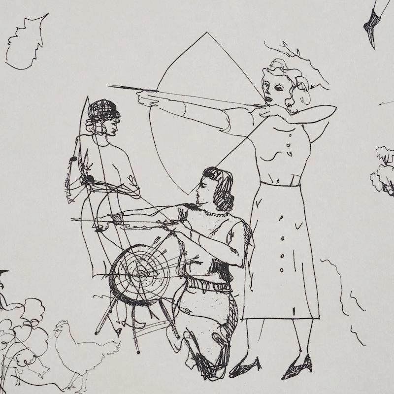 Schumacher Toile De Femmes Wallpaper