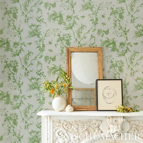 Schumacher Toile De La Prairie Wallpaper 