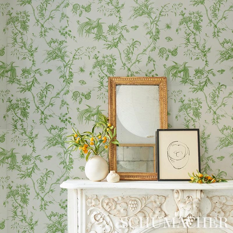 Schumacher Toile De La Prairie Wallpaper 