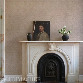 Schumacher Tortola Linen Paperweave Wallpaper 