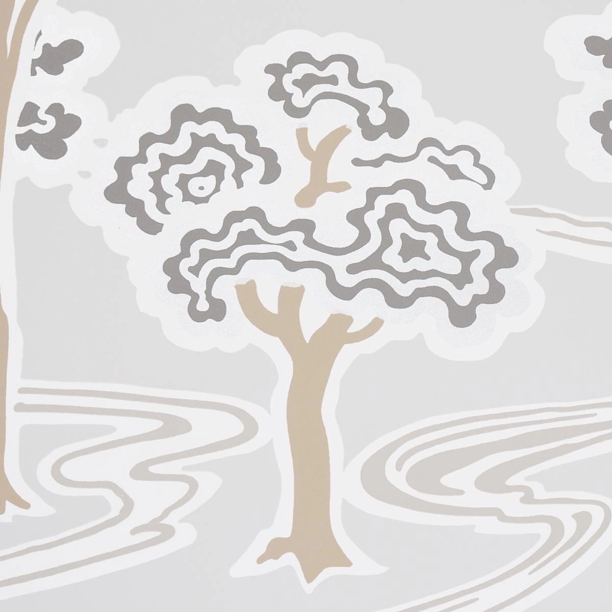 Schumacher Tree River Print Wallpaper