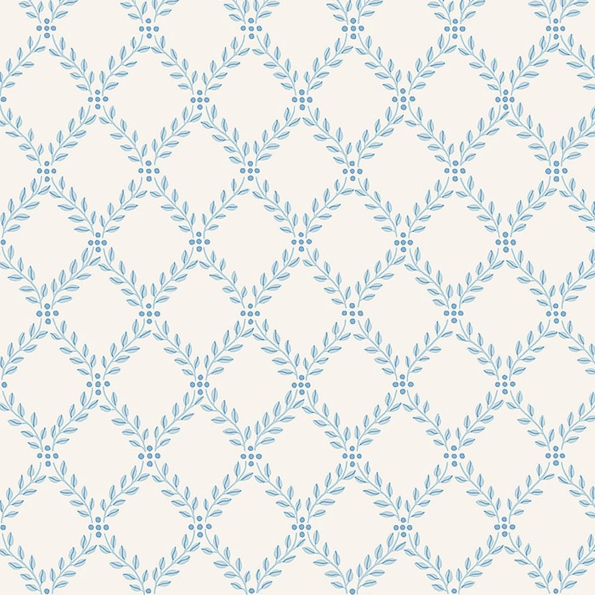 Schumacher Trellis Leaves Wallpaper