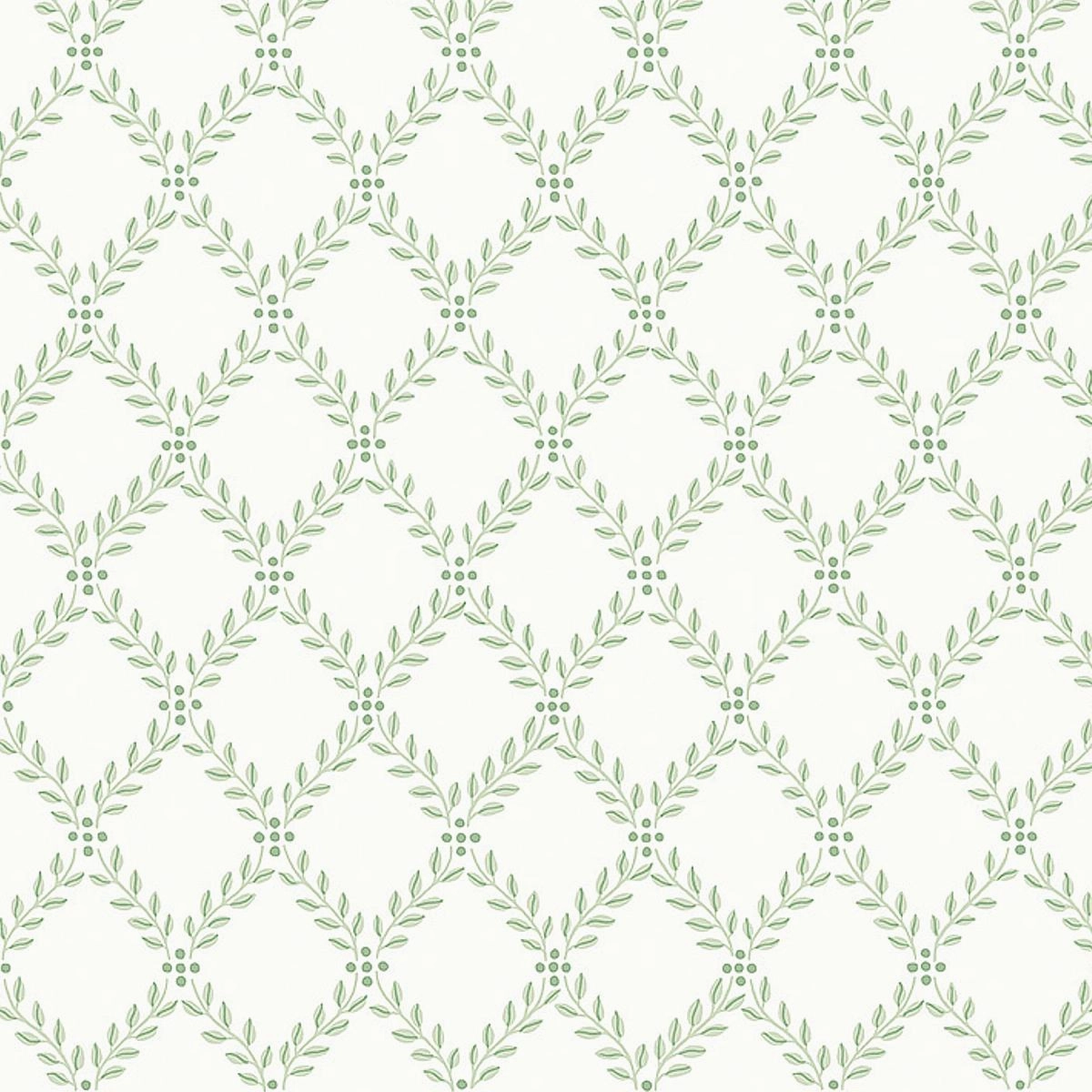 Schumacher Trellis Leaves Wallpaper
