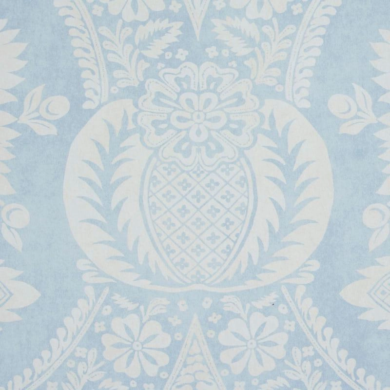Schumacher Villandry Damask Print Wallpaper