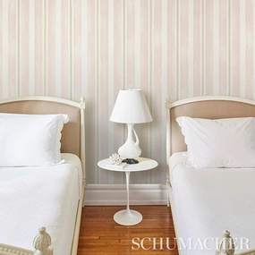 Schumacher Watercolor Stripe Wallpaper 