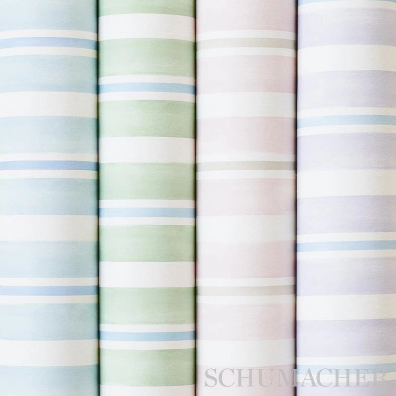 Schumacher Watercolor Stripe Wallpaper