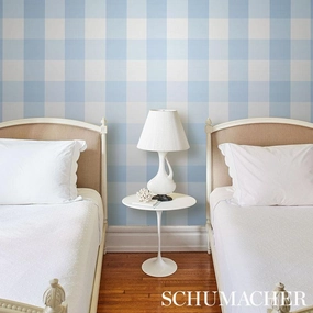 Schumacher Willa Check Large Wallpaper 